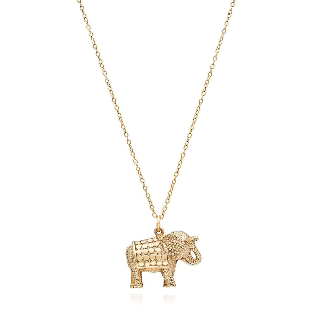 Anna Beck Elephant Charm Charity Necklace - Gold 