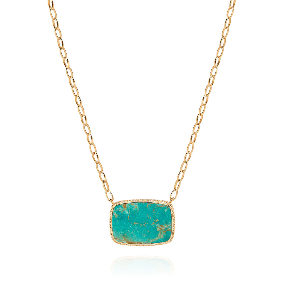 Anna Beck Large Turquoise Cushion Necklace 
