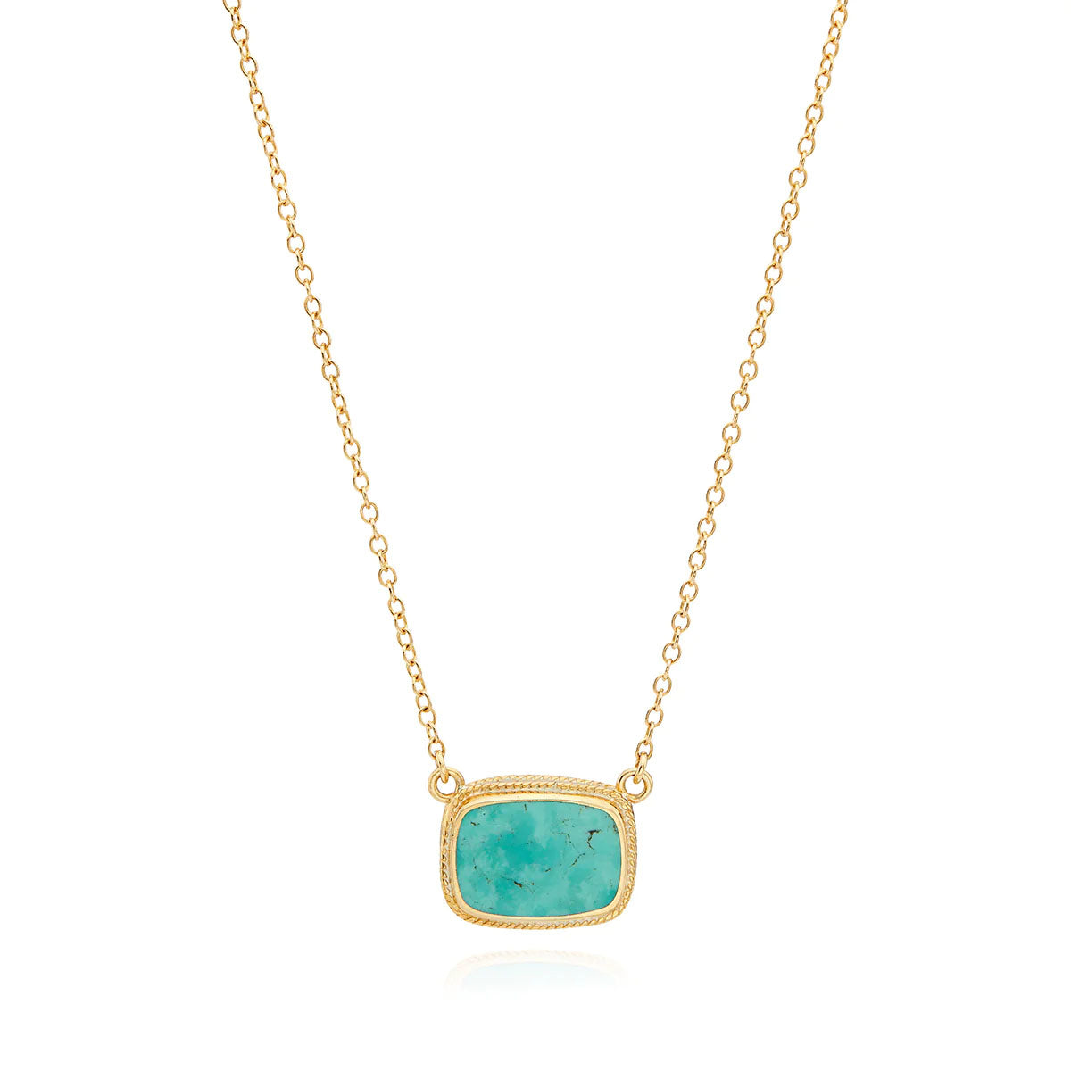 Anna Beck Medium Turquoise Cushion Necklace