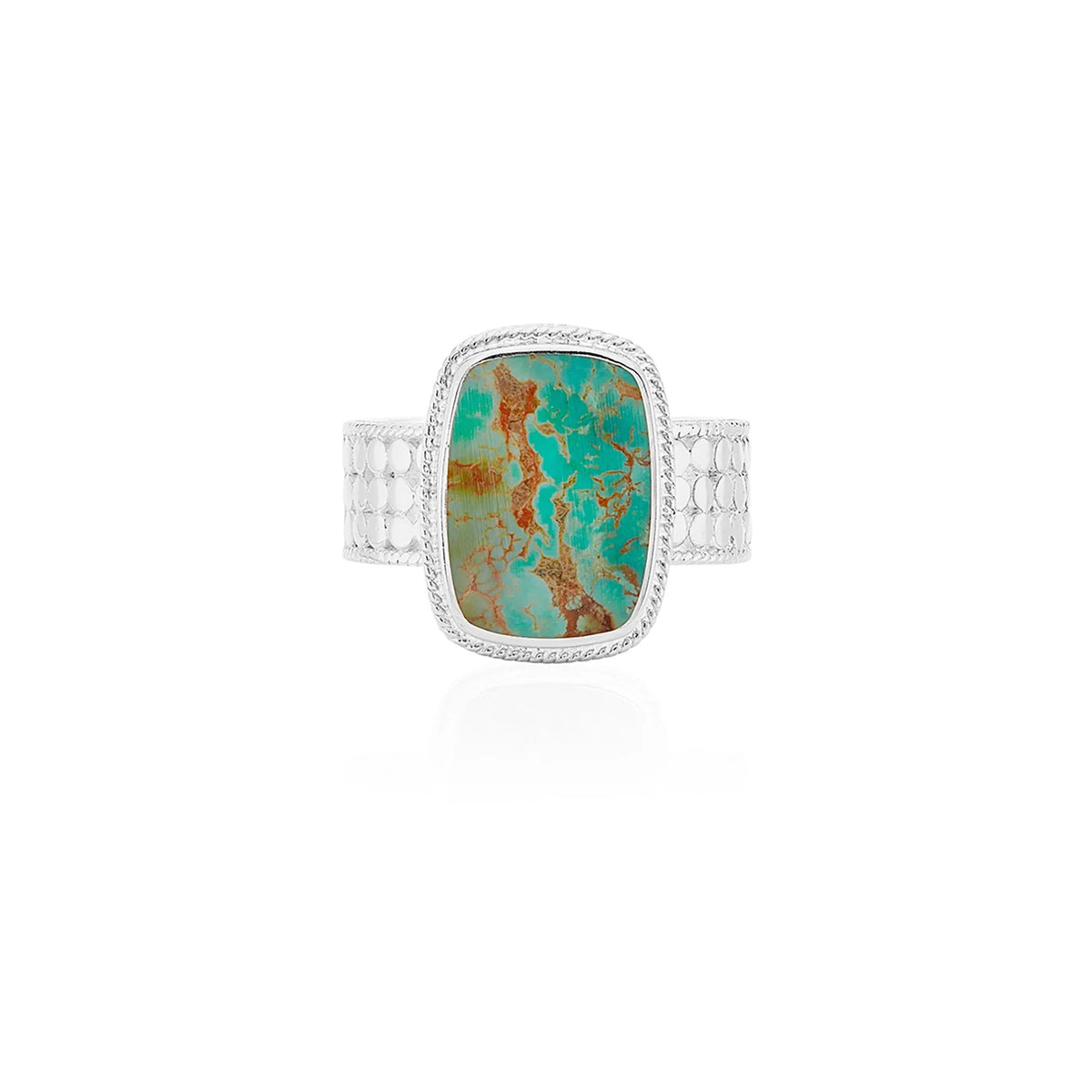 Anna Beck Medium Turquoise Cushion Ring - Silver