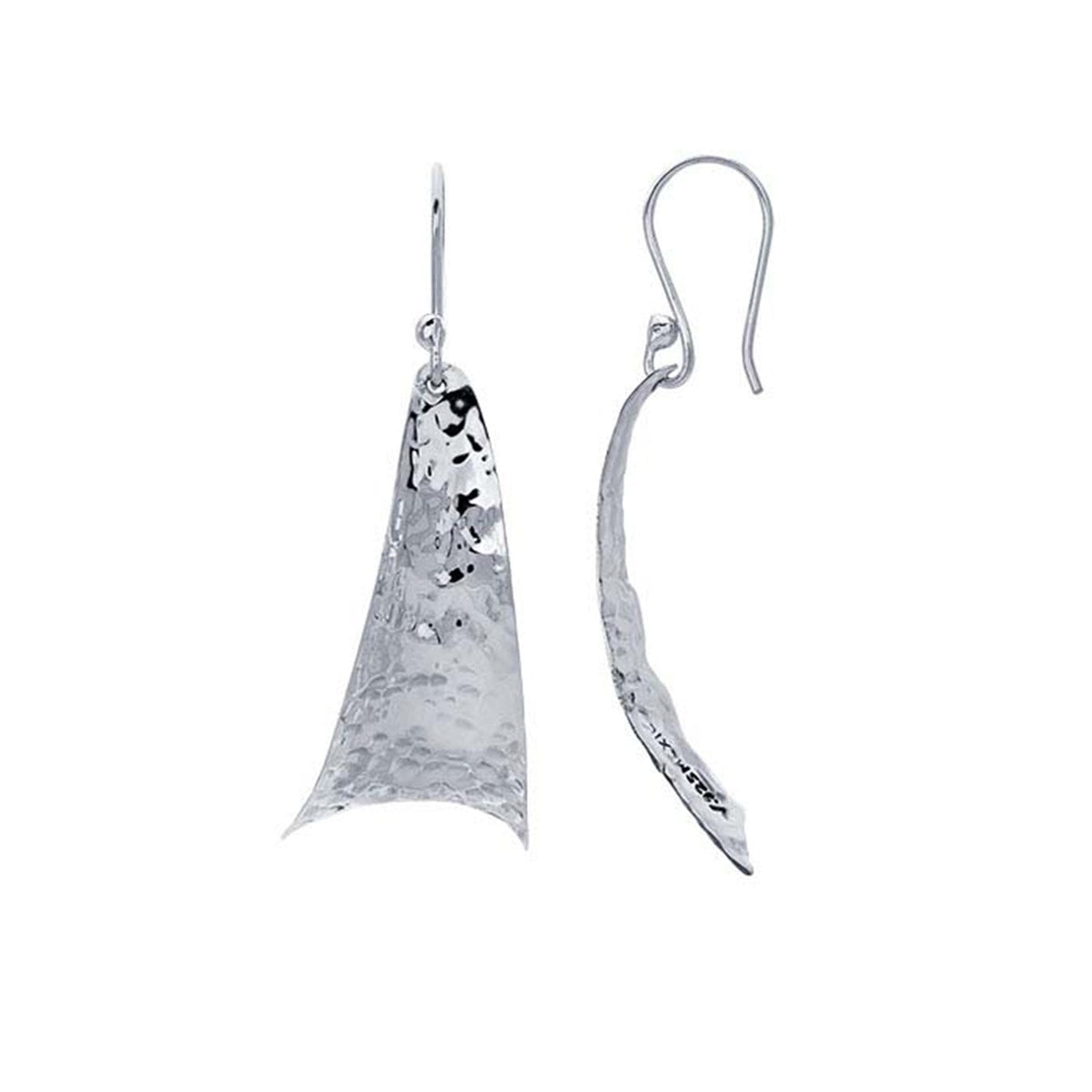 Sterling Silver Hammered Arch Earrings