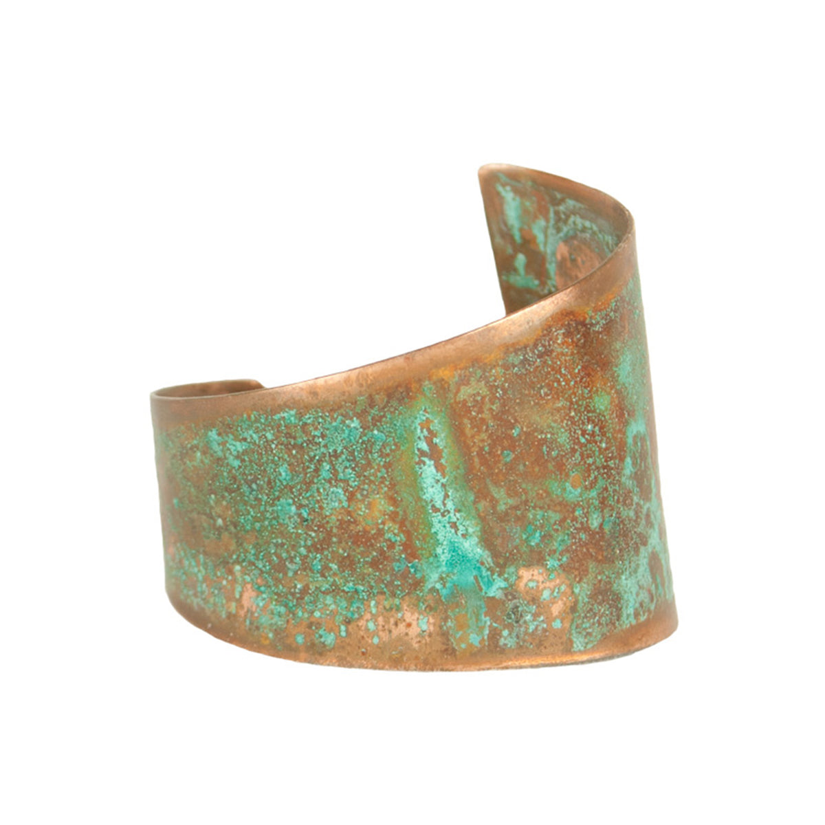Edgeless Asymmetrical Copper Patina Cuff Bracelet