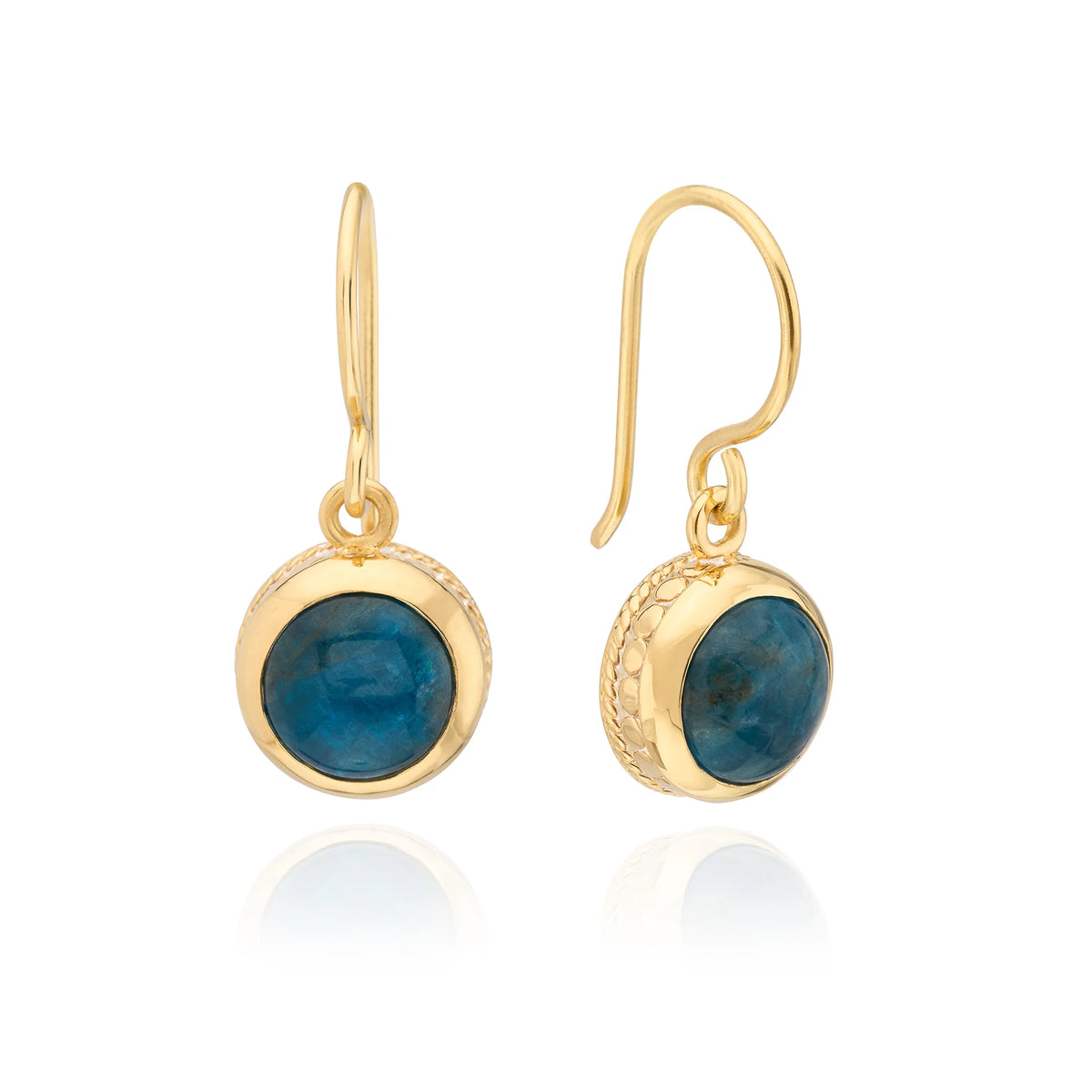 Apatite Drop Earrings - Gold