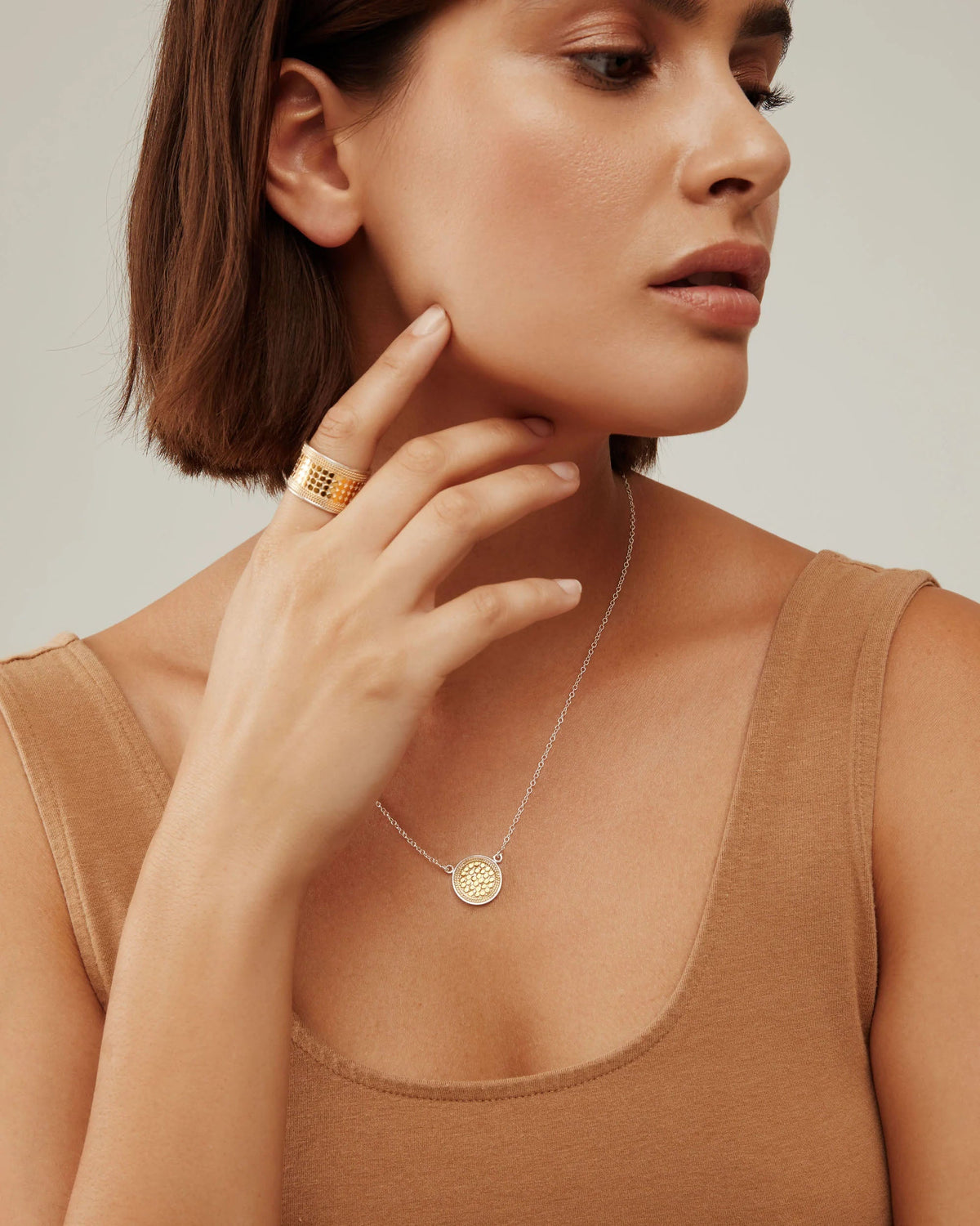 Classic Disc Necklace - Gold