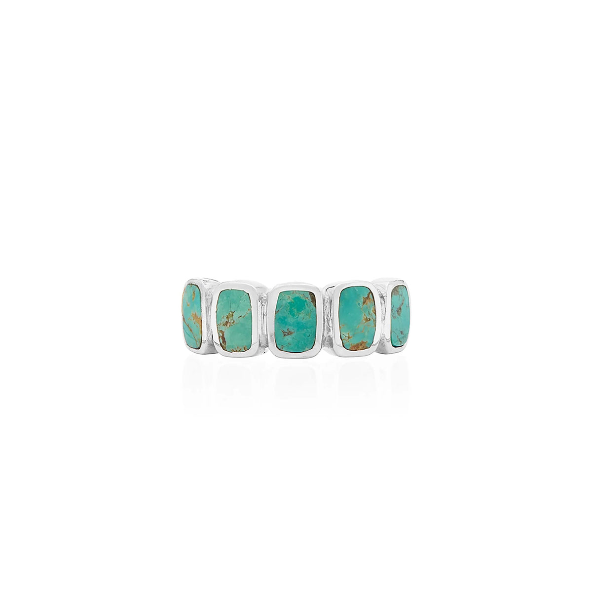 Anna Beck Turquoise Multi-Cushion Ring - Silver