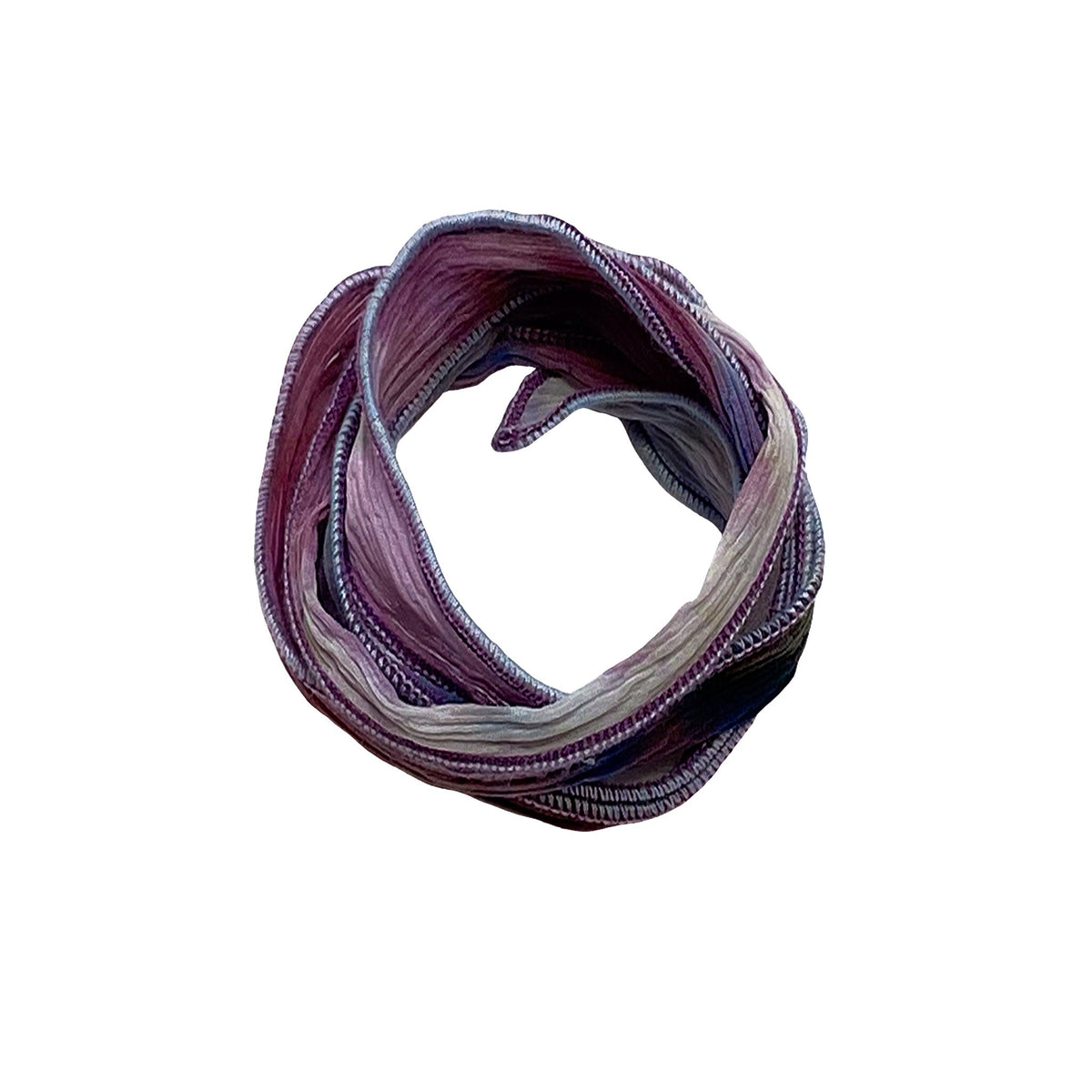 Chartreuse-Royal Purple Hombre Silk Ribbon