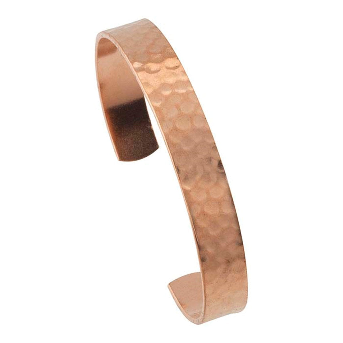 Copper Hammered Cuff Bracelet 3/8"