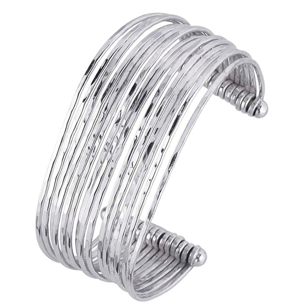 Sterling Silver Triple Plated Bead Bracelet, Adjustable