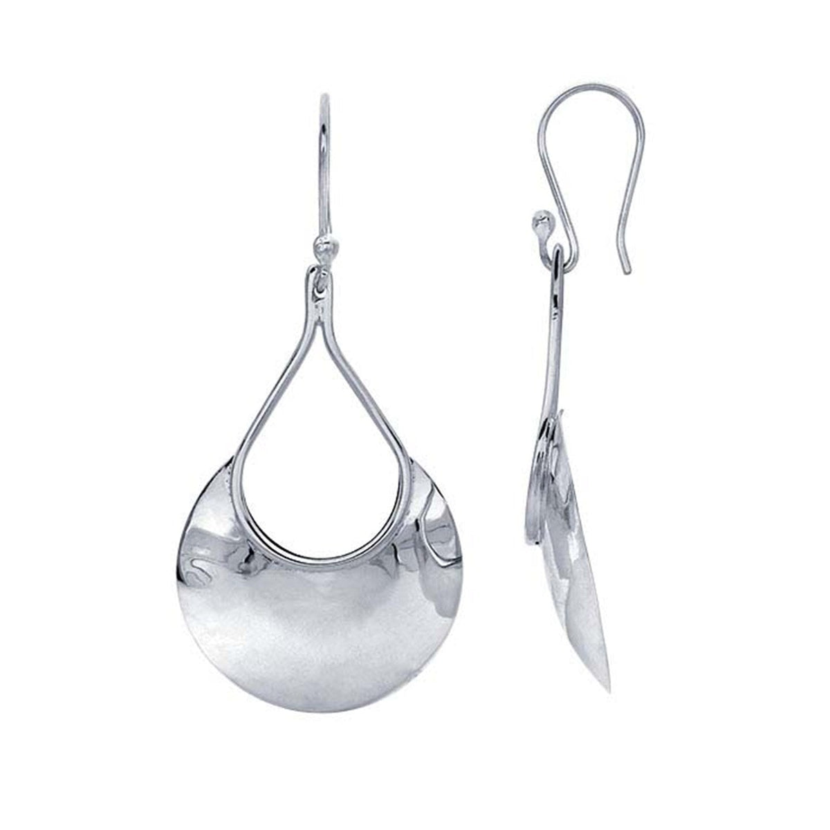Sterling Silver Hanging Shields Earrings